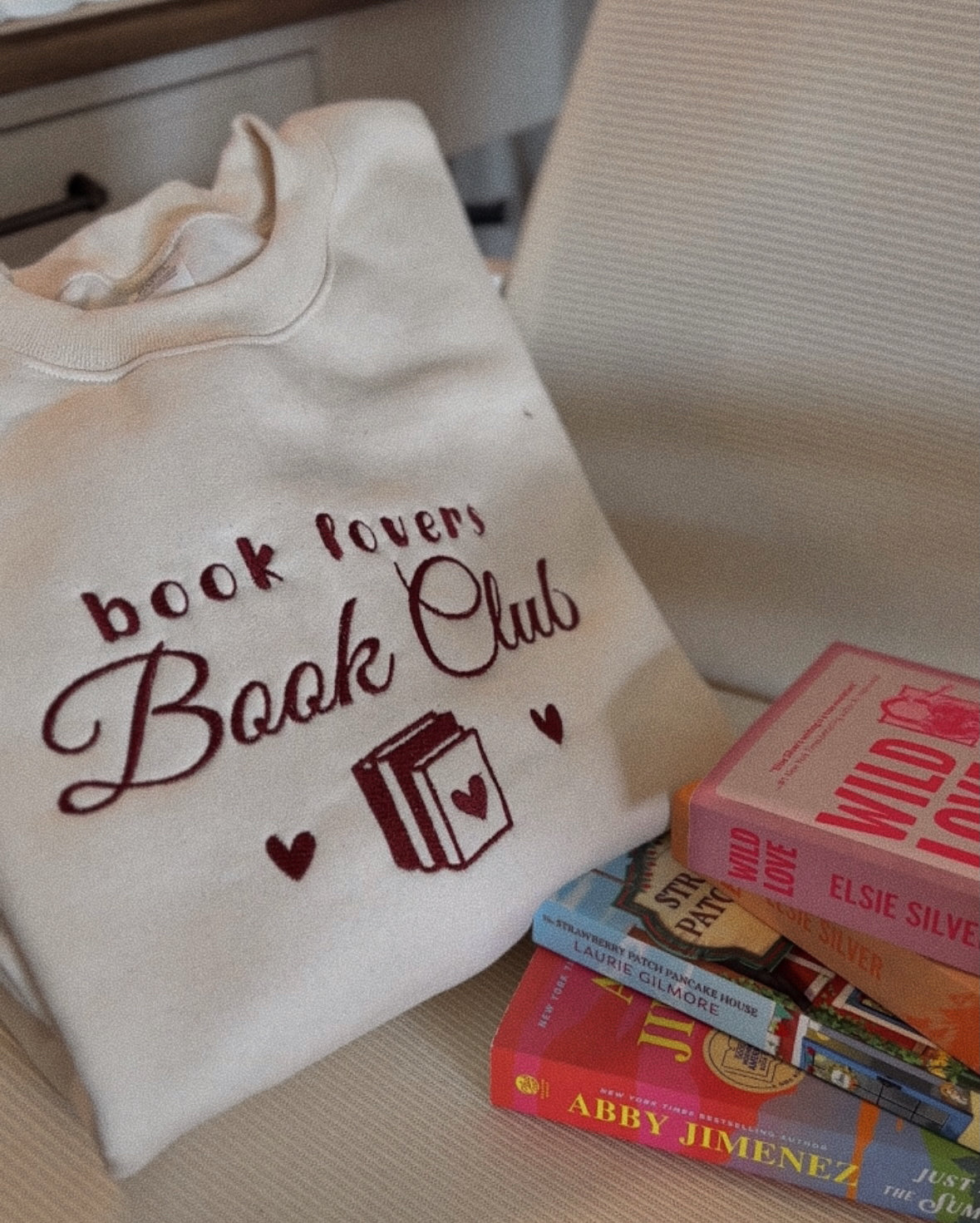 Book Lovers Book Club Embroidered Sweatshirt