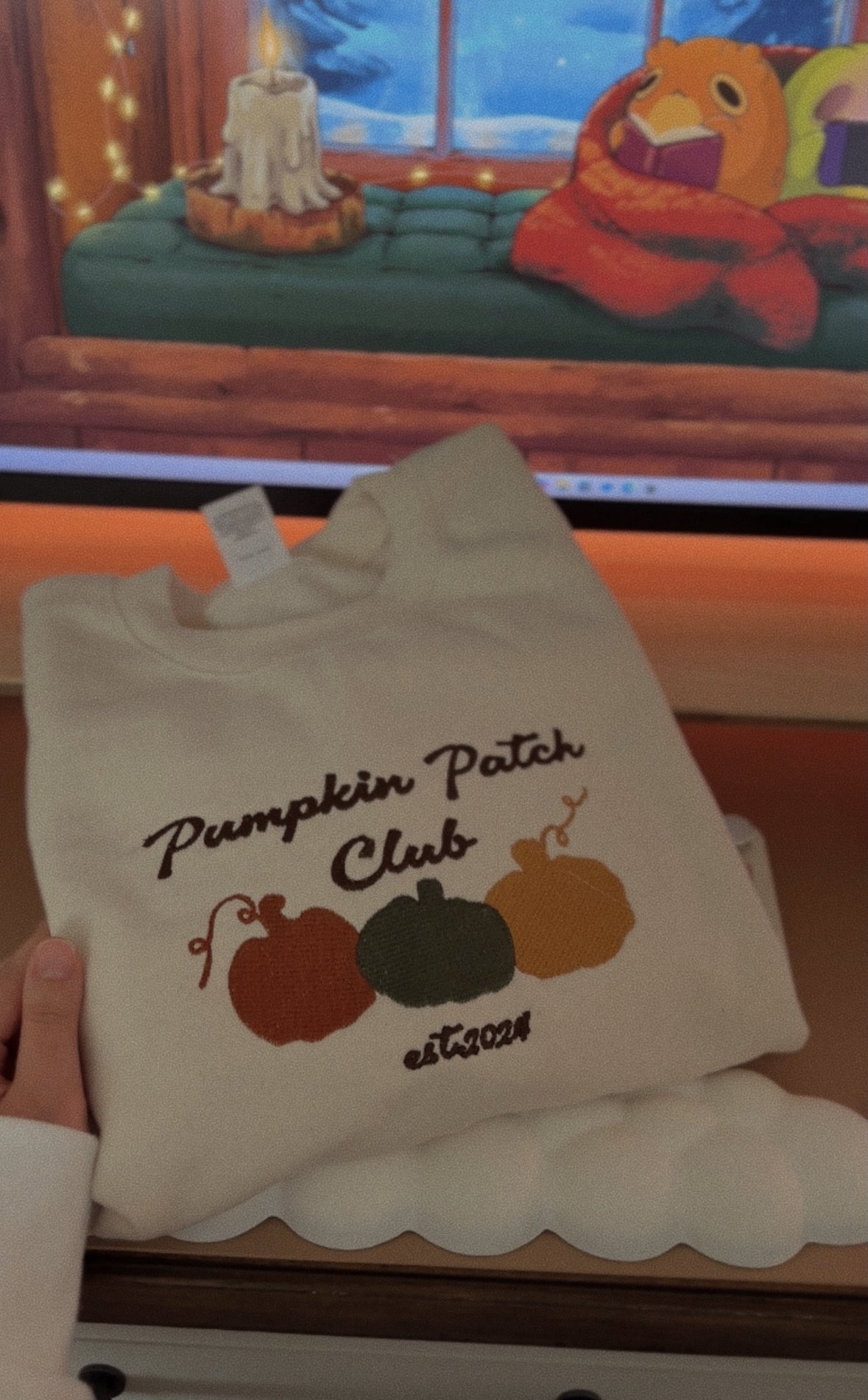 Pumpkin Patch Club Embroidered Sweatshirt