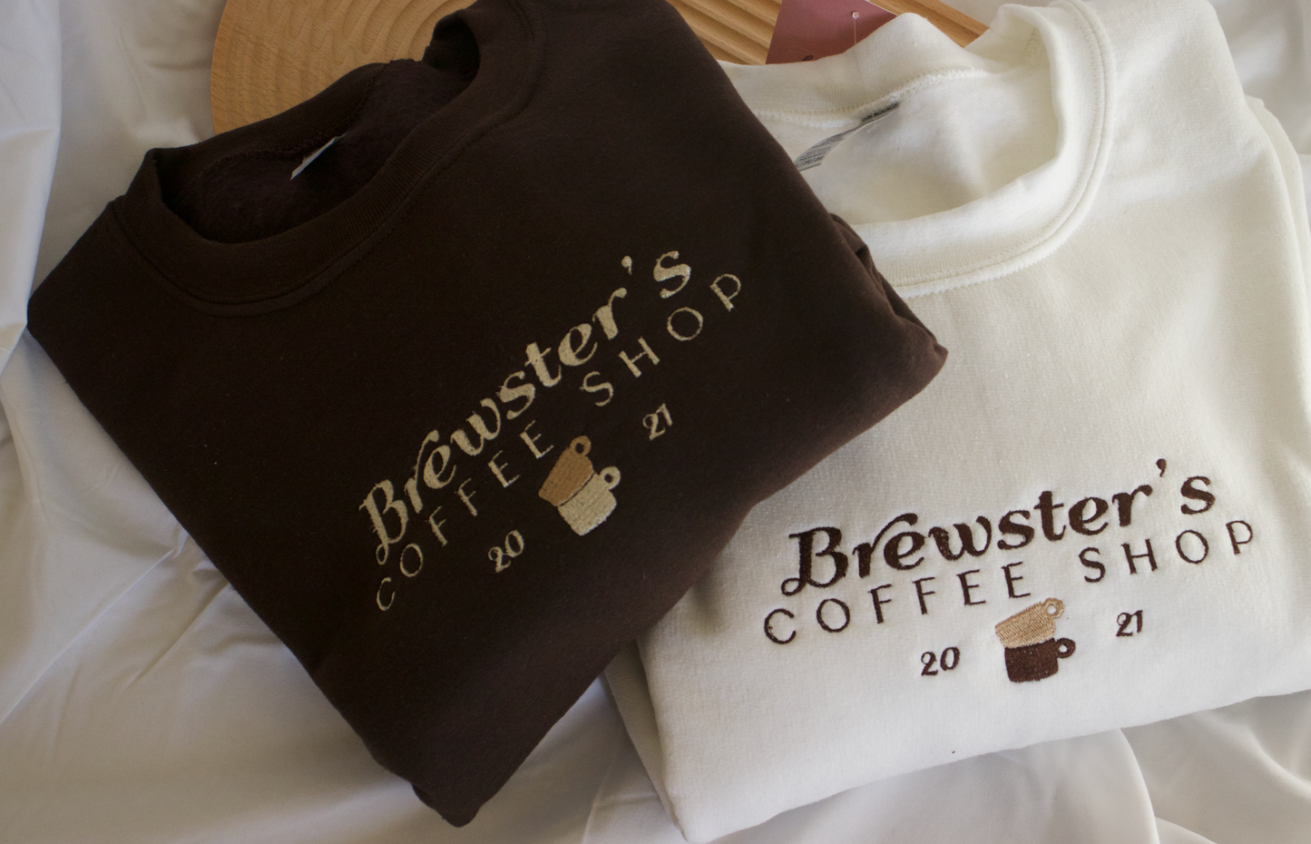 Brewster’s Coffee Shop Embroidered Sweatshirt